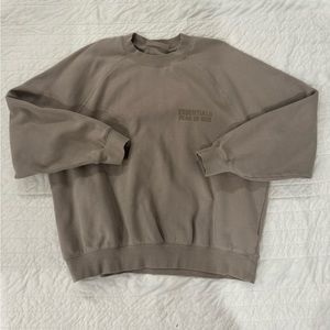 Fear of God Essentials beige crewneck